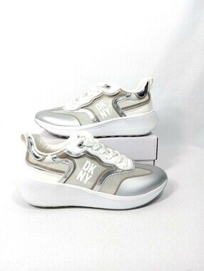 DKNY Aki Women's White Platform Sneakers Size 11 M